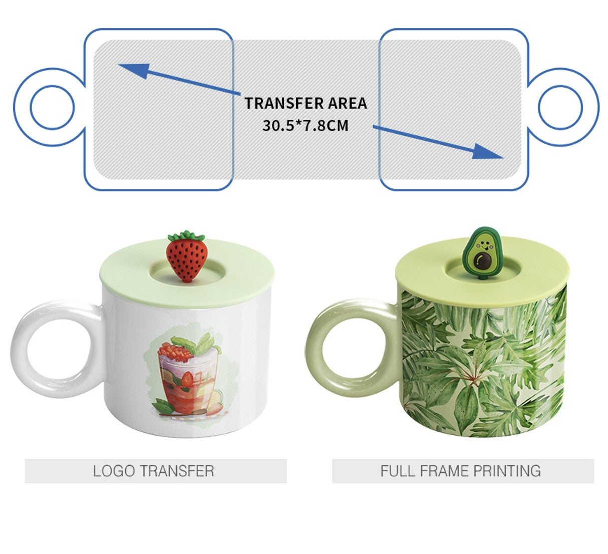 Fruity Fun Ceramic Mug with Lid
