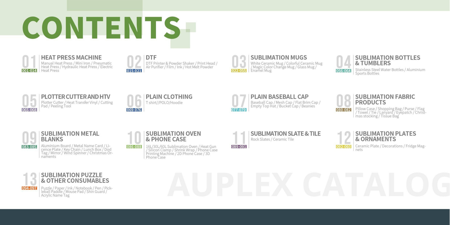 Official Auplex Catalog | 3K Custom Creations UK, the official sole distributor in the UK
