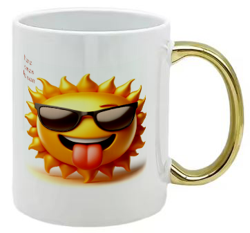 Elegant Gold & Silver Electroplated Mug - Handle & Rim