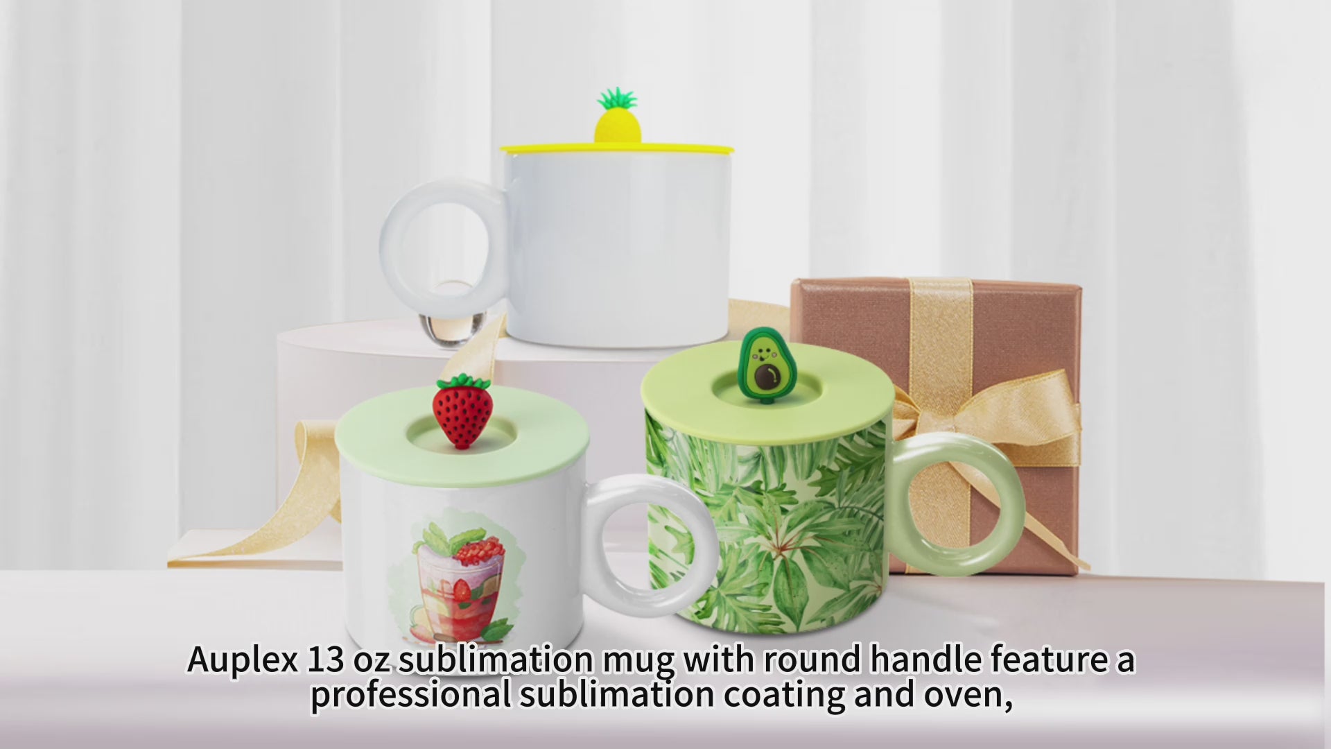 Fruity Fun Ceramic Mug with Lid – 3K Custom Creations